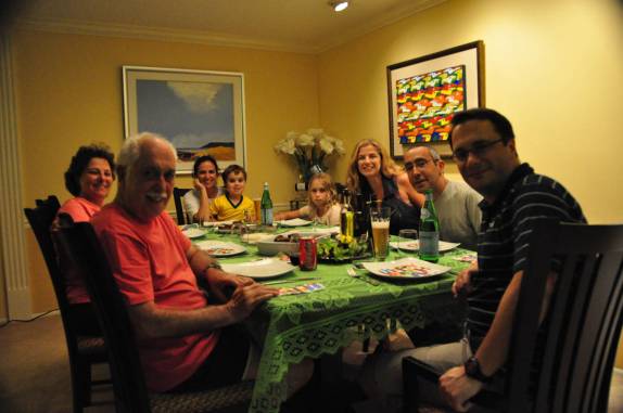 Jantar em família em Brookfield, perto de Milwaukee, em Wisconsin, nos Estados Unidos